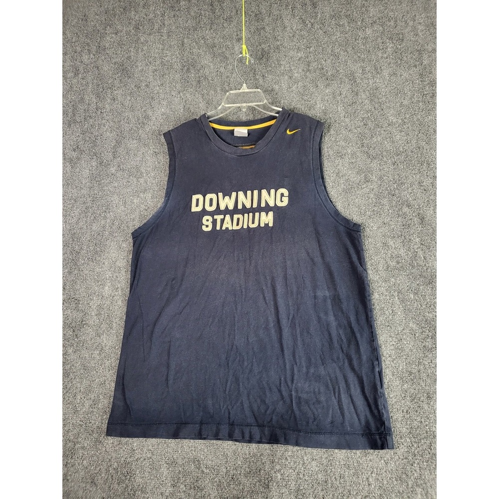 VTG Nike Downing Stadium Tank Top Mens XL Navy Blue Sleeveless Training Shirt